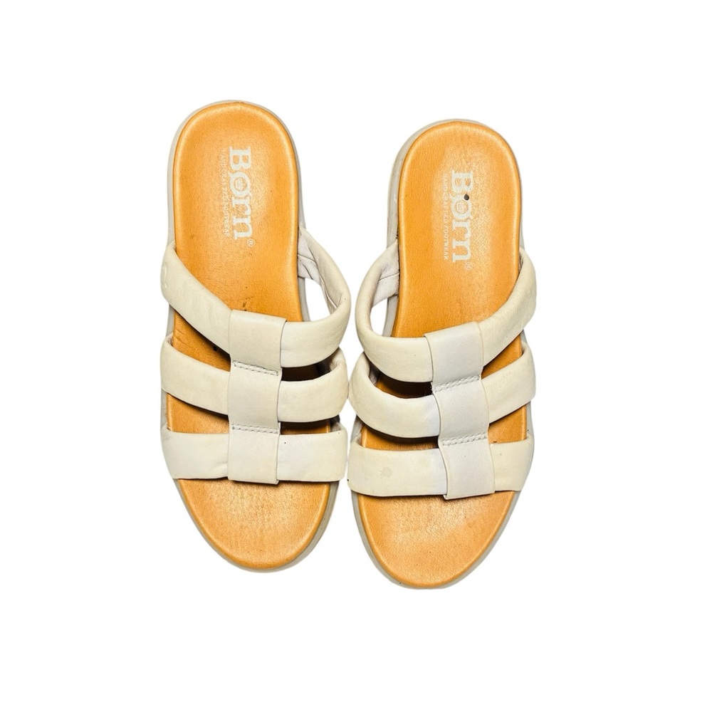 ✨ Born Leather Slide Sandals – Size 8 – Like New Comfort Chic ✨
